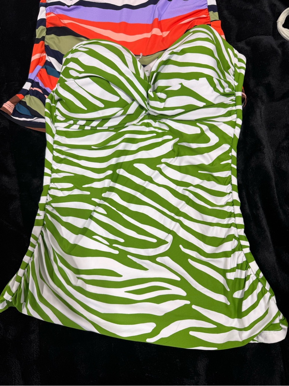 Hapari Multi-Print Women’s Swim Bikinis - Green, Orange, Blue, Black - Picture 3 of 5